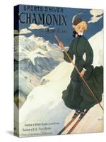 Chamonix Mont Blanc-Vintage Apple Collection-Stretched Canvas