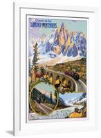 Chamonix-Montenvers Poster by David Dellepiane-null-Framed Giclee Print