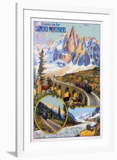 Chamonix-Montenvers Poster by David Dellepiane-null-Framed Giclee Print