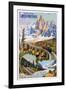 Chamonix-Montenvers Poster by David Dellepiane-null-Framed Giclee Print