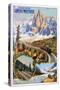 Chamonix-Montenvers Poster by David Dellepiane-null-Stretched Canvas