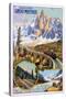 Chamonix-Montenvers Poster by David Dellepiane-null-Stretched Canvas