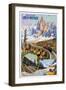 Chamonix-Montenvers Poster by David Dellepiane-null-Framed Giclee Print