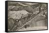 Chamonix - the Ascent of Mont Blanc. Climbers Passing a Crevice. Postcard Sent in 1913-French Photographer-Framed Stretched Canvas