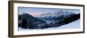 Chamonix Valley, Mont Blanc and the Mont Blanc Massif Range of Mountains-Gavin Hellier-Framed Photographic Print