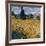 Champ de blé vert avec cypres (Détail)-Vincent van Gogh-Framed Art Print