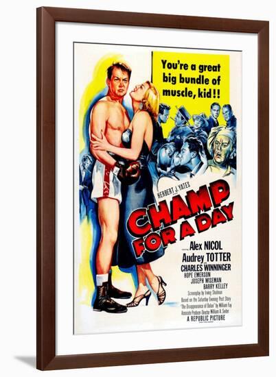 Champ for a Day-null-Framed Art Print