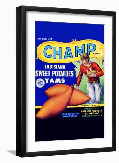 Champ Louisiana Sweet Potatoes-null-Framed Art Print