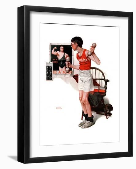 "Champ or Be a Man", April 29,1922-Norman Rockwell-Framed Giclee Print