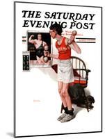 "Champ" or "Be a Man" Saturday Evening Post Cover, April 29,1922-Norman Rockwell-Mounted Giclee Print