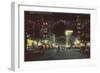 Champa Street at Night, Denver, Colorado-null-Framed Art Print