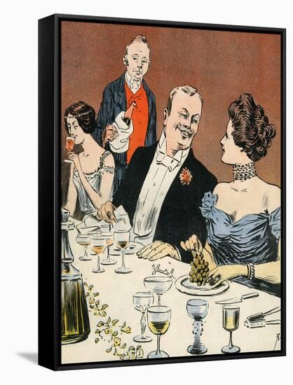 Champagne and Dessert-Axel Thiess-Framed Stretched Canvas