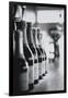 Champagne Bottles in a Row-Walter Bibikow-Framed Premium Photographic Print