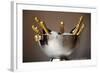 Champagne Bottles in an Ice Bucket-null-Framed Photo