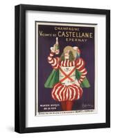 Champagne Castellane French Advertising Poster-null-Framed Premium Giclee Print