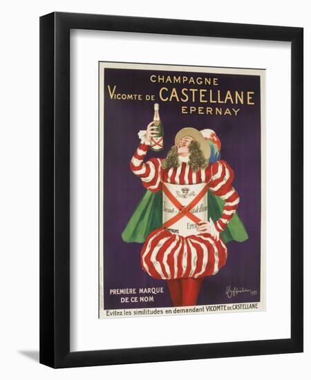 Champagne Castellane French Advertising Poster-null-Framed Premium Giclee Print