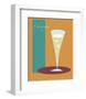 Champagne Flute in Orange-ATOM-Framed Giclee Print