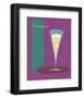 Champagne Flute in Purple-ATOM-Framed Giclee Print