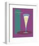 Champagne Flute in Purple-ATOM-Framed Giclee Print