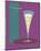 Champagne Flute in Purple-ATOM-Mounted Giclee Print