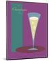 Champagne Flute in Purple-ATOM-Mounted Giclee Print