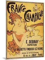 Champagne, France - E. Debray Champagne Advertisement Poster-Lantern Press-Mounted Art Print