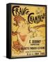 Champagne, France - E. Debray Champagne Advertisement Poster-Lantern Press-Framed Stretched Canvas