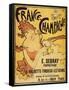 Champagne, France - E. Debray Champagne Advertisement Poster-Lantern Press-Framed Stretched Canvas