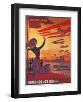 Champagne, France - Great Week of Aviation-Lantern Press-Framed Art Print