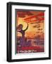 Champagne, France - Great Week of Aviation-Lantern Press-Framed Art Print