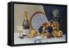 Champagne, Fruit Dessert-null-Framed Stretched Canvas