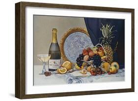 Champagne, Fruit Dessert-null-Framed Art Print