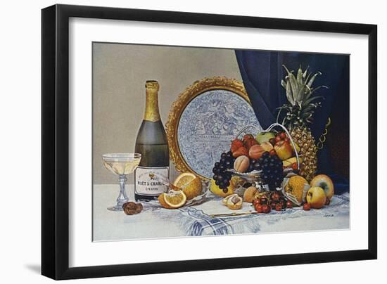 Champagne, Fruit Dessert-null-Framed Art Print