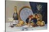 Champagne, Fruit Dessert-null-Stretched Canvas