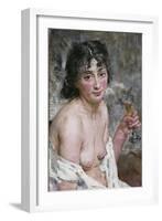 Champagne Girl by Hans Olaf Heyerdahl-Hans Olaf Heyerdahl-Framed Giclee Print