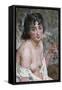 Champagne Girl by Hans Olaf Heyerdahl-Hans Olaf Heyerdahl-Framed Stretched Canvas