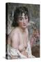 Champagne Girl by Hans Olaf Heyerdahl-Hans Olaf Heyerdahl-Stretched Canvas