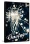 Champagne Glass-Lantern Press-Framed Stretched Canvas