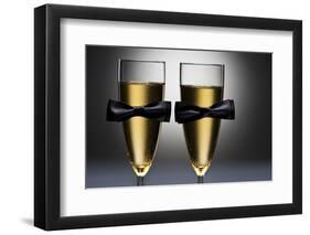 Champagne Glasses with Conceptual Same Sex Decoration-Alfred Cats-Framed Premium Photographic Print