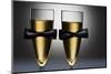 Champagne Glasses with Conceptual Same Sex Decoration-Alfred Cats-Mounted Premium Photographic Print