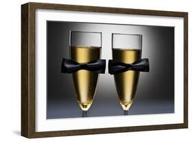 Champagne Glasses with Conceptual Same Sex Decoration-Alfred Cats-Framed Photographic Print