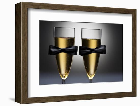 Champagne Glasses with Conceptual Same Sex Decoration-Alfred Cats-Framed Photographic Print