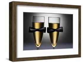 Champagne Glasses with Conceptual Same Sex Decoration-Alfred Cats-Framed Photographic Print