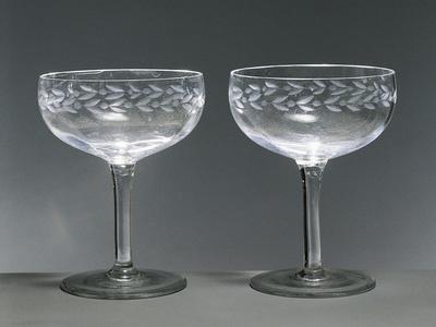 Champagne Glasses with Engravings around the Rim, 1940-1949, Italy' Giclee  Print | AllPosters.com