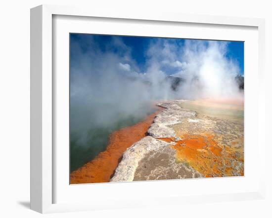 Champagne Pool, Waiotapu Thermal Wonderland near Rotorua, New Zealand-David Wall-Framed Photographic Print