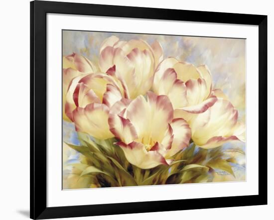 Champagne Red Tulips-Igor Levashov-Framed Art Print