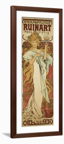 Champagne Ruinart, 1896-Alphonse Mucha-Framed Giclee Print