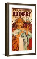 Champagne Ruinart Père et Fils. Rheims (1896)-Alphonse Mucha-Framed Art Print