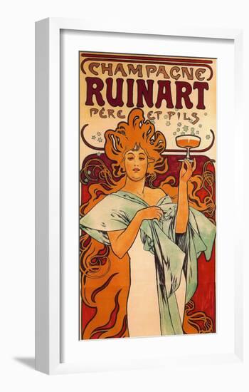 Champagne Ruinart Père et Fils. Rheims (1896)-Alphonse Mucha-Framed Art Print