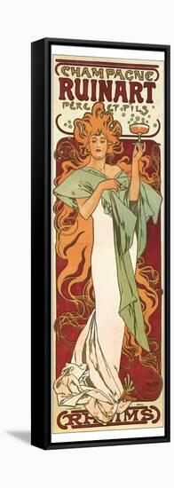 Champagne Ruinart-Alphonse Mucha-Framed Stretched Canvas